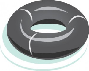 Black inner tube