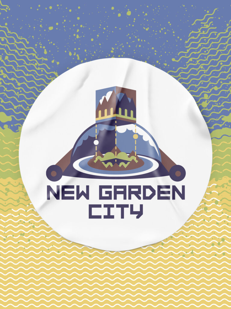 New Garden City logo on sticker